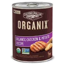 Organix canned dog food with chicken and potatoes