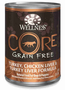 Wellness core grain free canned chicken turkey and liver