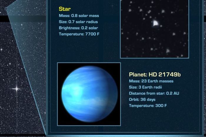 Scientists say HD 21749 could be a 'water planet'.