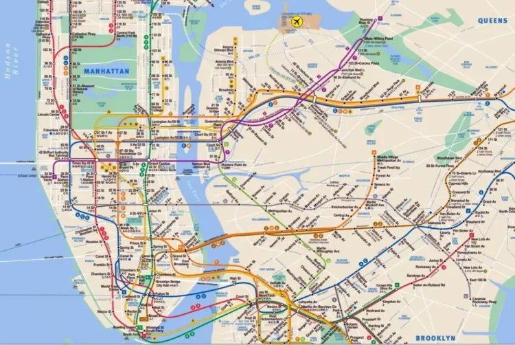 Understand the NYC Subway System map before moving